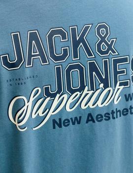 Camiseta Jack&Jones Logo blue mirage