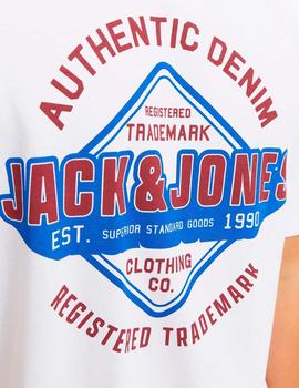 Camiseta Jack&Jones Logo brigth white