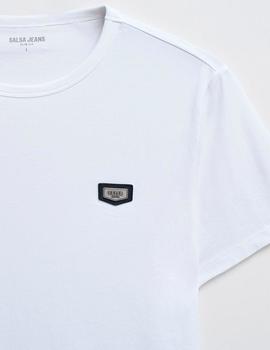 Camiseta Salsa Chico Logo Chapa blanca