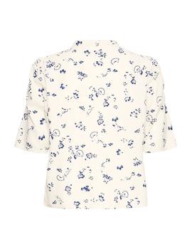Camisa Ichi Flores beige