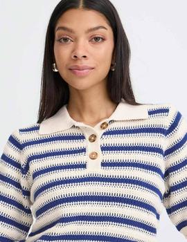 Jersey Polo B.Young Rayas beige/azul
