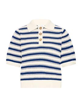Jersey Polo B.Young Rayas beige/azul