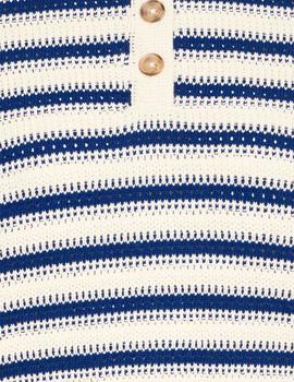 Jersey Polo B.Young Rayas beige/azul