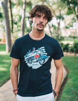 Camiseta The Surf Car moto azul