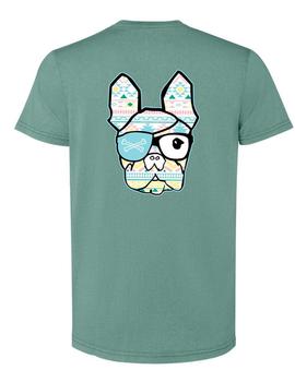 Camiseta Frankie Limitada Bulldog Etnico aqua