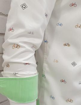 Camisa The Surf Car bicis blanca