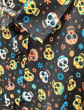 Camisa Yellow Skin calaveras m/c