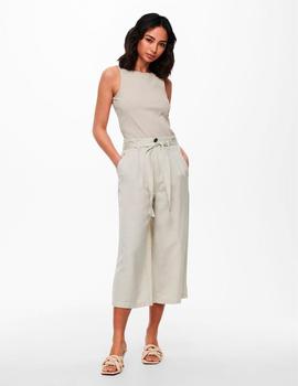 Pantalon Only Aminta culotte beige