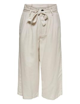 Pantalon Only Aminta culotte beige