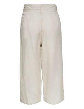 Pantalon Only Aminta culotte beige