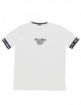Camiseta Yellow logo blanca