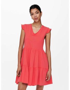 Vestido Only May Life coral