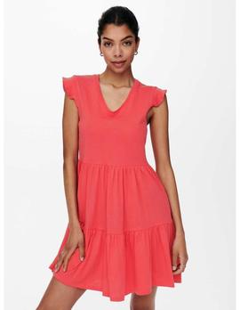 Vestido Only May Life coral