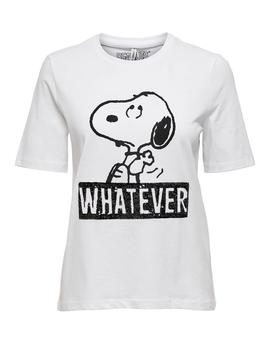 Camiseta Only Peanuts blanca