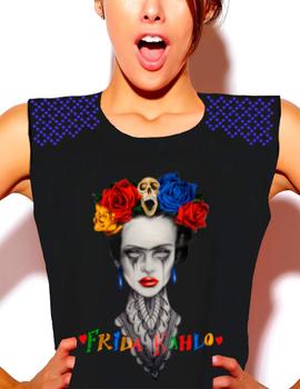 Camiseta La Sal Frida Heroines negra