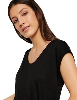 camiseta pieces bilo básica negra