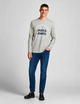 Camiseta Jack-Jones Herro ml gris