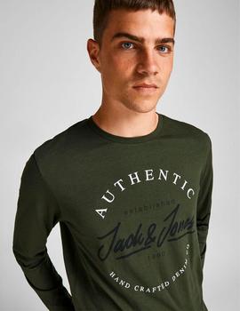 Camiseta Jack-Jones Herro ml verde