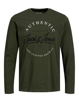 Camiseta Jack-Jones Herro ml verde
