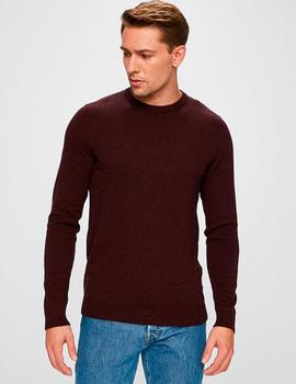 Jersey Jack&Jones Basic Redondo granate