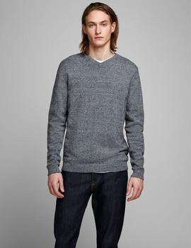 Jersey Jack-Jones Basic Pico mezclilla gris