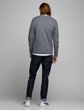 Jersey Jack-Jones Basic Pico mezclilla gris