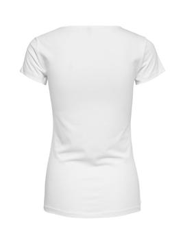 Camiseta only live m/c blanca