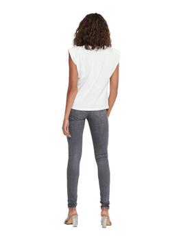 Camiseta only jen hombrera blanca