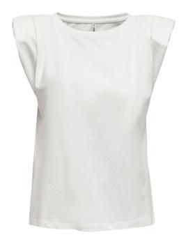 Camiseta only jen hombrera blanca