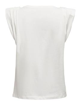Camiseta only jen hombrera blanca