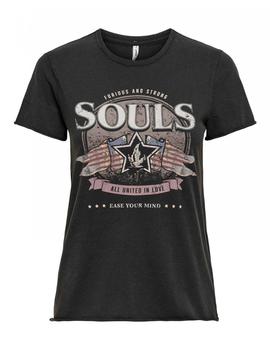 Camiseta Only Lucy desgastada