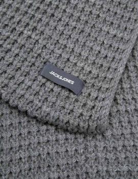 Bufanda Jack-Jones Waffle gris