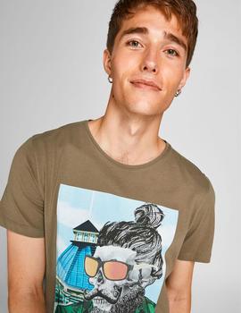 Camiseta Jack-Jones Wish militar