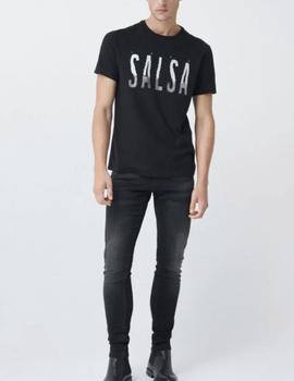 Camiseta Salsa Chico Logo negra