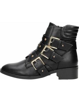 Botin Only Bright negro/dorado