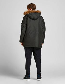 Parka Jack-Jones Globe negra