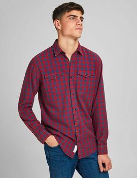 Camisa Jack-Jones Bludavid granate