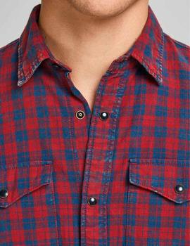 Camisa Jack-Jones Bludavid granate