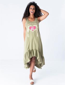 Vestido Animosa Girl Gang verde
