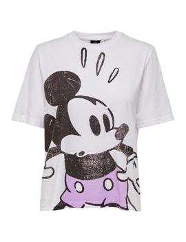 Camiseta Only Mickey blanca