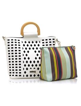 Bolso Mustang Calado blanco