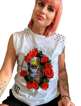 Camiseta La Sal Roses blanca