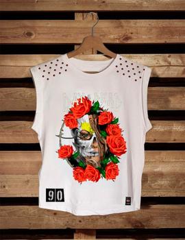 Camiseta La Sal Roses blanca