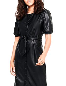 Vestido only rachel polipiel negro