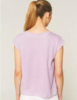Camiseta Compañia Flor violeta